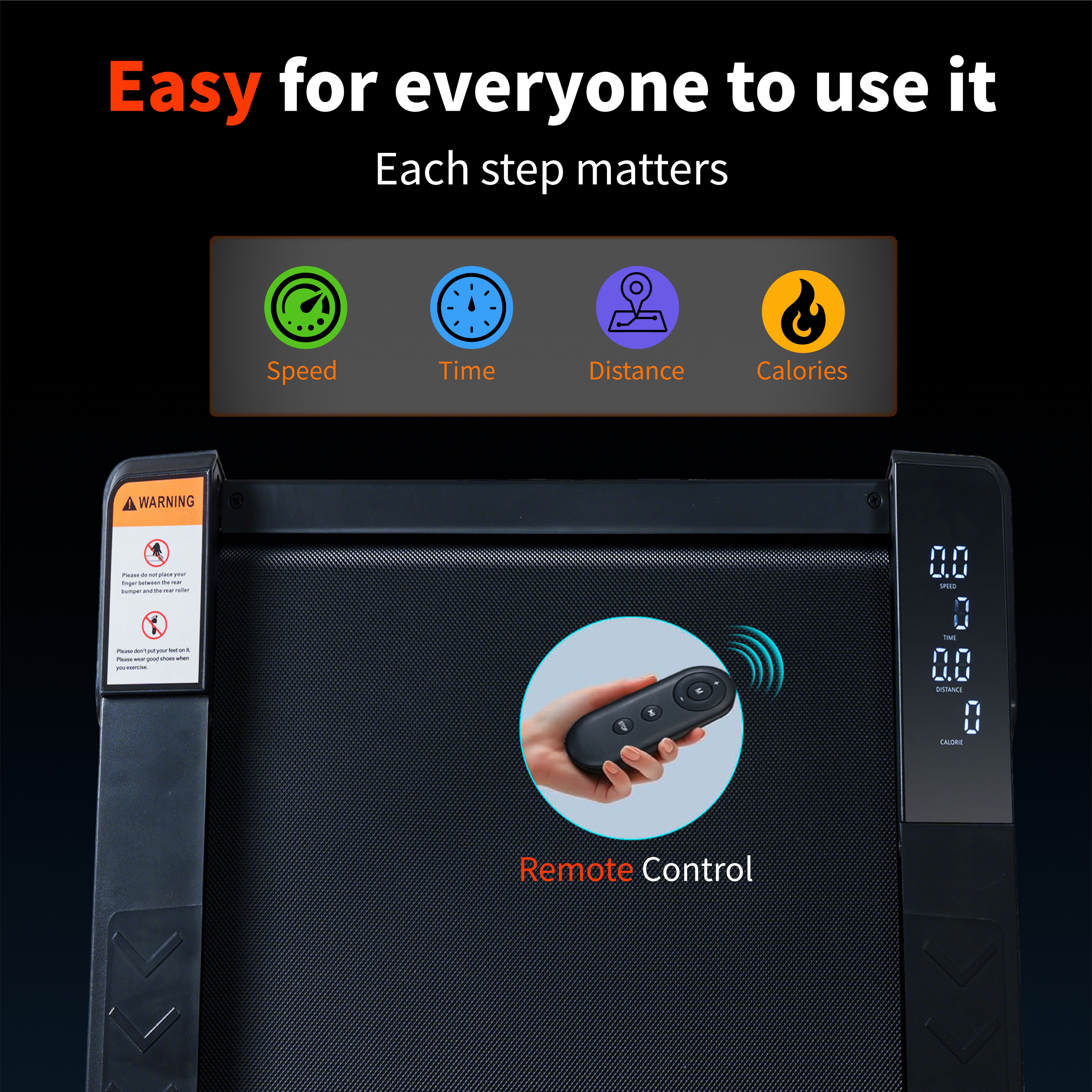 8° Incline Walking Pad Treadmill - Portable Compact Treadmills Under Desk Treadmill, Incline Treadmills For Home Office, Upright Stand, 2.55HP Portable Treadmill With 220 Lbs Capacity,LED Display._voghion.com
